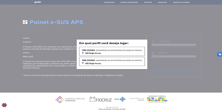 Lista de perfil ativos dos profissionais de saúde